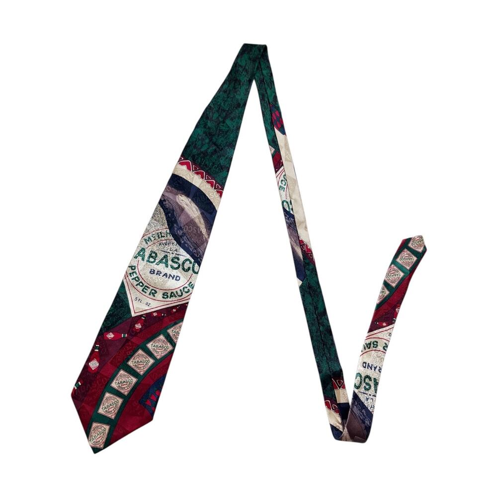 Vintage 100% Silk Tabasco Tie‎